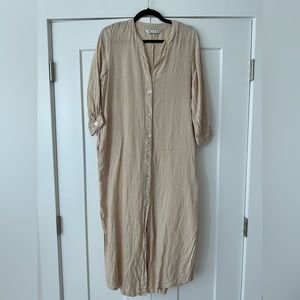 ZARA LINEN DRESS SIZE SMALL